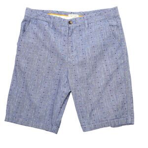 Carbon 2 Cobalt Shorts Mens 34 Blue Geometric Print Bermuda 9" Inseam Flat Front